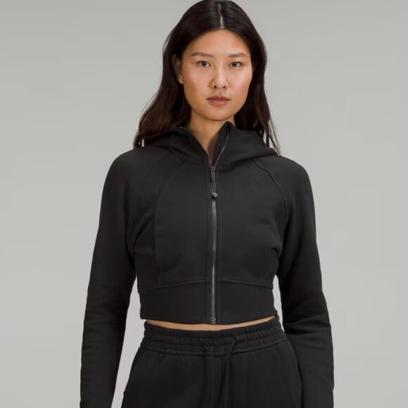 NWT Lululemon Scuba Full Zip Cropped Hoodie - BLACK SIZE 4 - Picture 3 of 5
